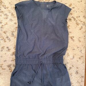 Denim Short Sleeve Jumpsuit